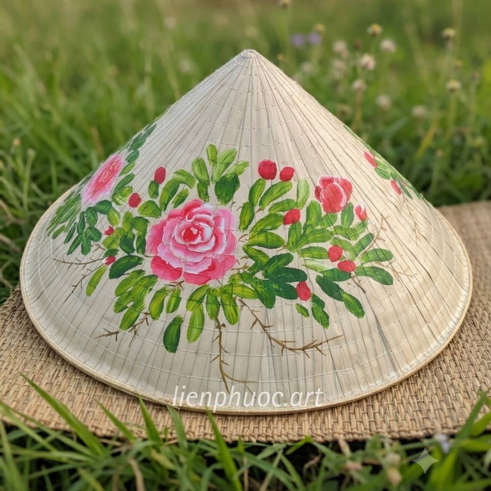 nón lá vẽ nghệ thuật