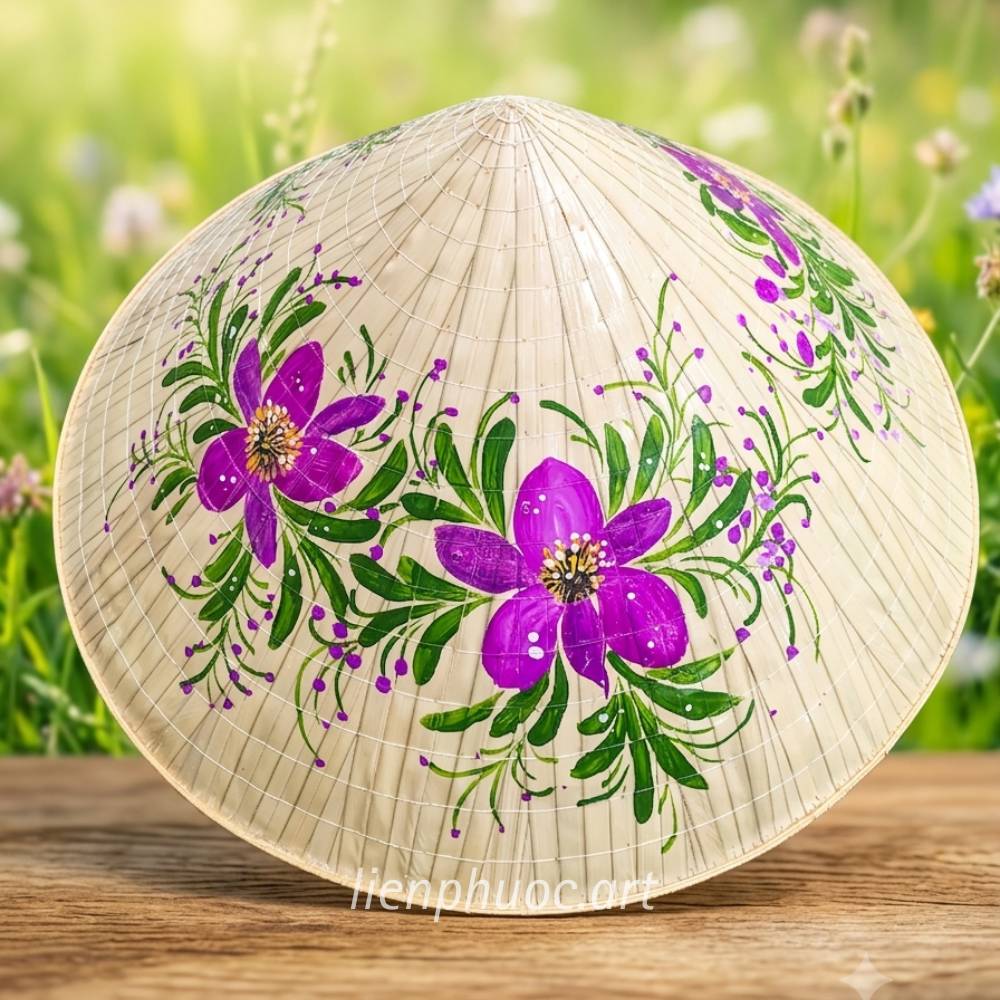 nón lá vẽ nghệ thuật