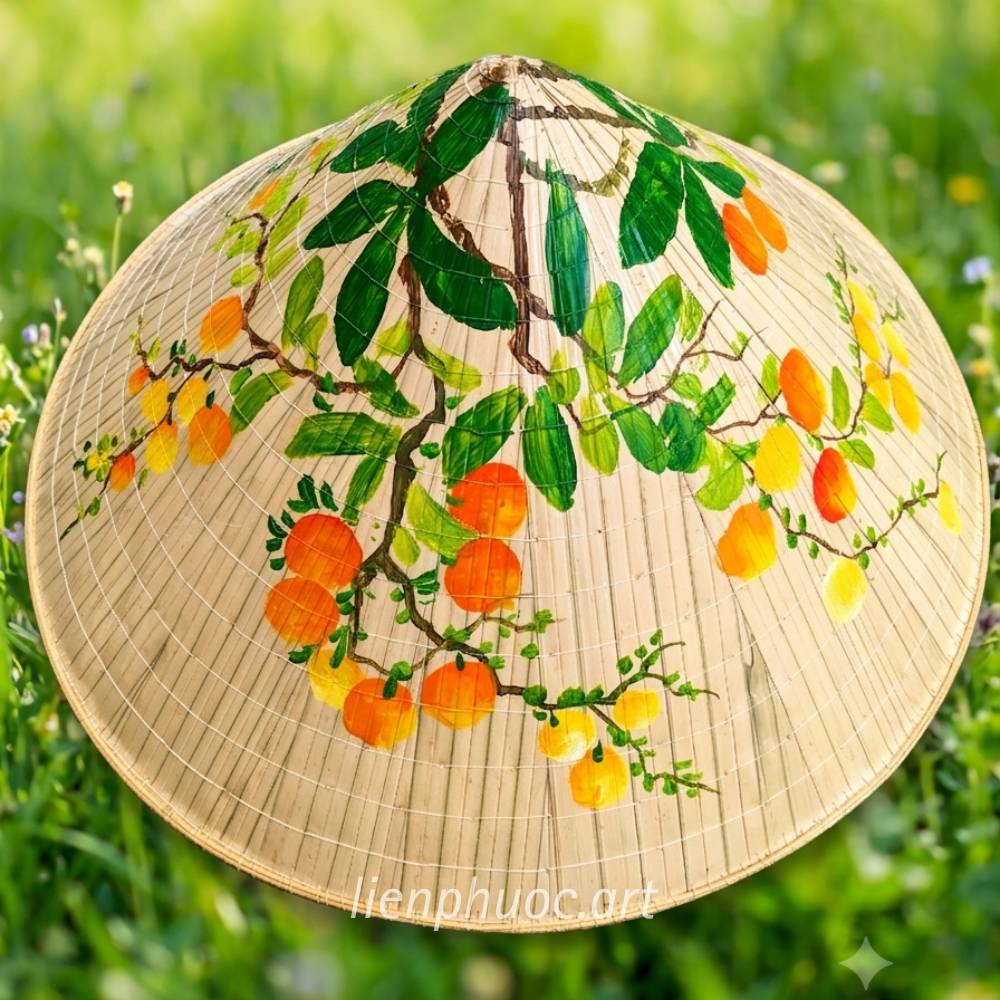 nón lá vẽ nghệ thuật