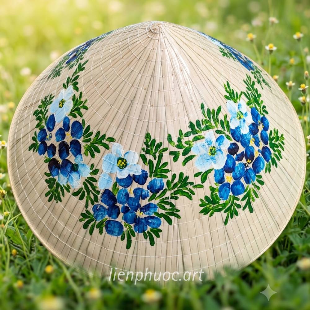nón lá vẽ nghệ thuật
