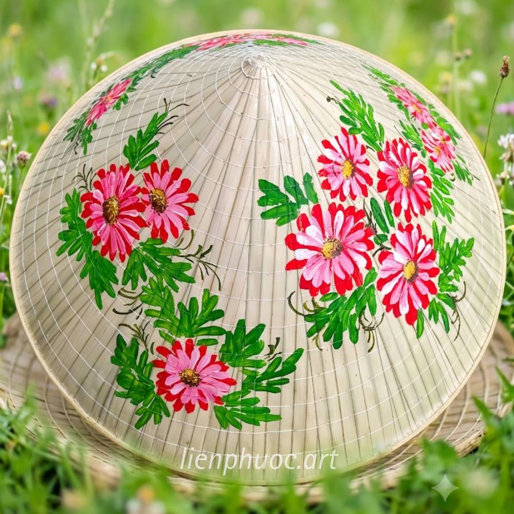 nón lá vẽ nghệ thuật